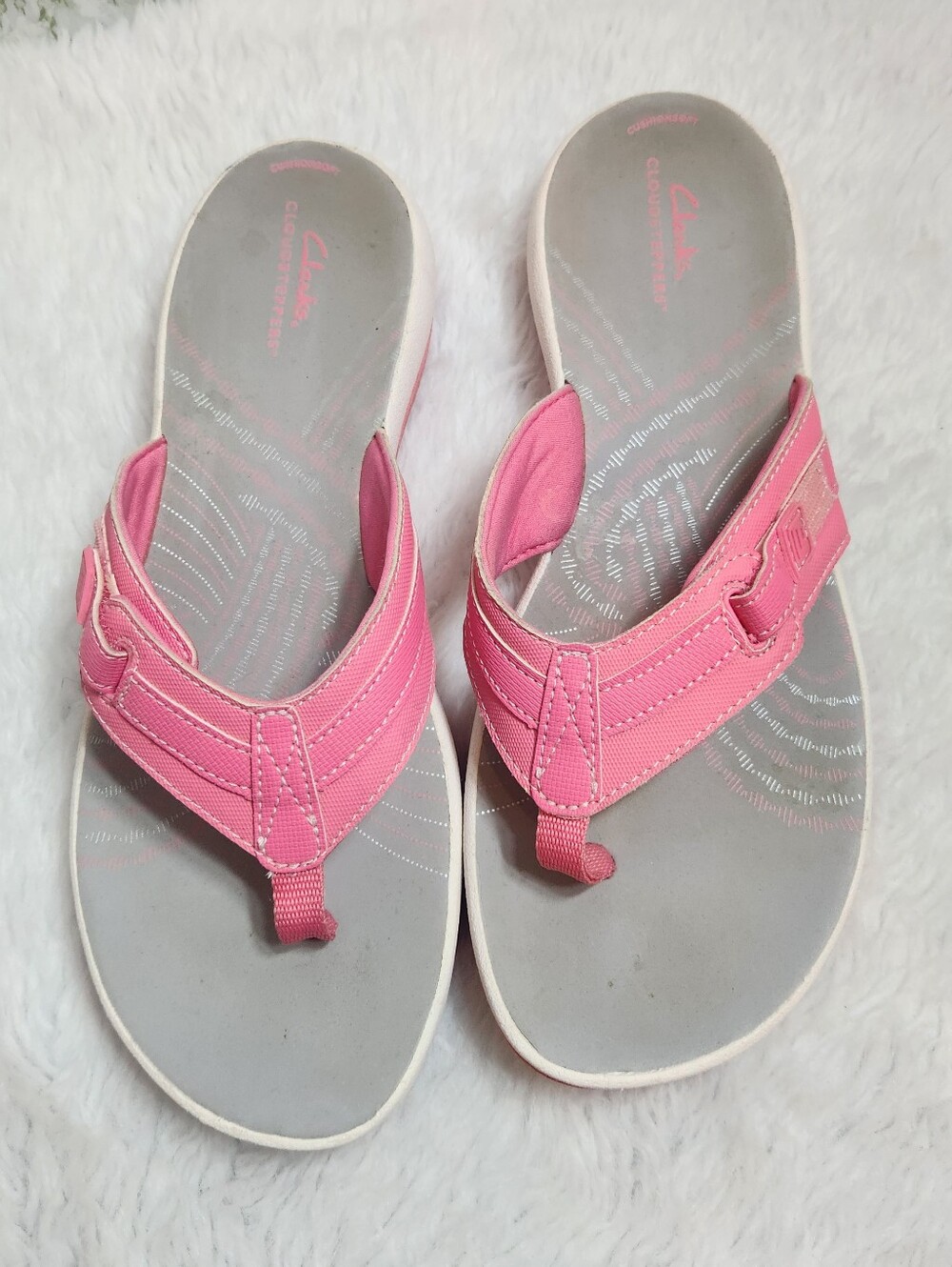 Clarks Cloudsteppers Pink Sandals - Picture 2 of 9